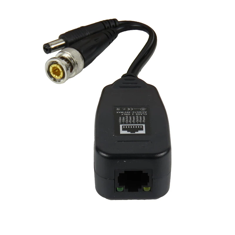 5Pair/lot 1CH Passive Video Balun RJ45 Communication Converter Transceiver Supply Power For High Definition CVI/TVI/AHD Cameras