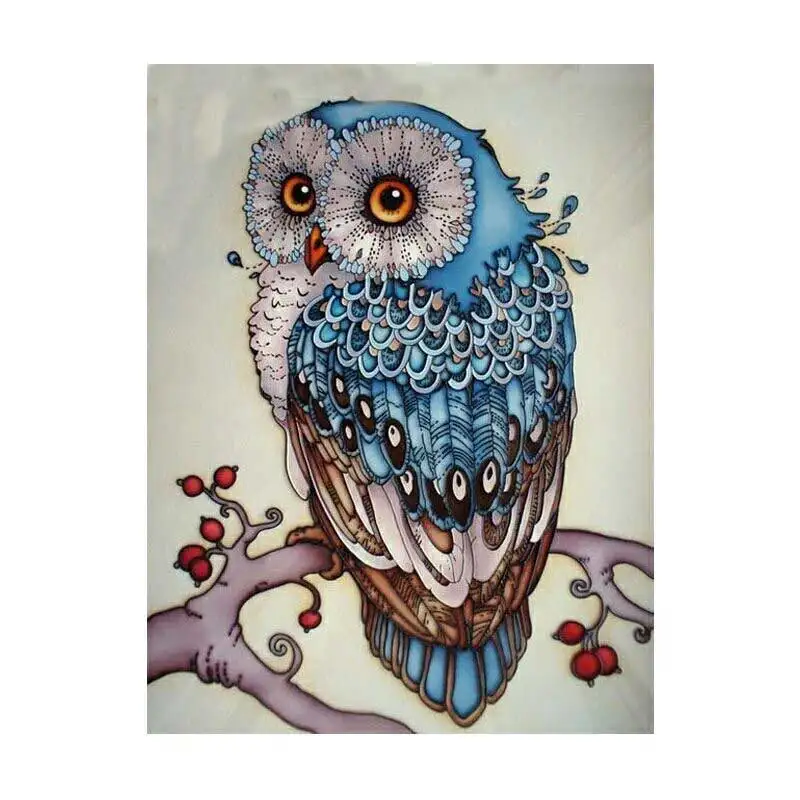 Image Cartoon Diamond Painting Sets Cute Owl Picture Diamond Mosaic Cross Sittch Picure Of Rhinestones For Household Decoration B