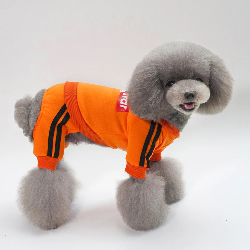 Дешевые 4 вида цветов Собака Толстовка пальто спортивная одежда костюм для животных комбинезон для щенка одежда для маленькой собаки для