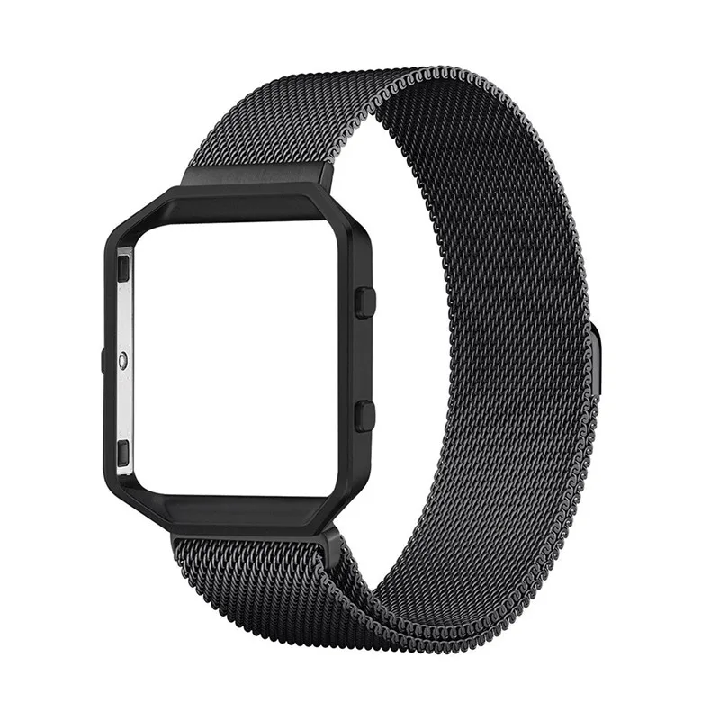 Миланские петлевые часы на магнитном ремешке для Fitbit Blaze, умные часы, сетчатый ремешок из нержавеющей стали, браслет, браслет с рамкой