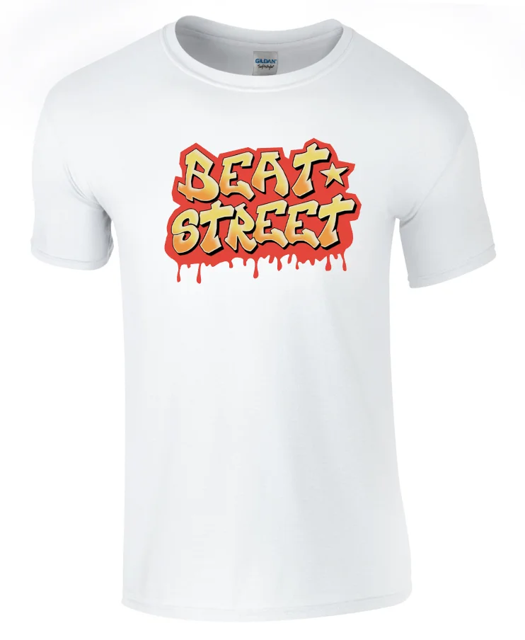 BEAT STREET/футболка с граффити в стиле ретро топ надписью Breakdance Wild Style Rock Steady Crew новые