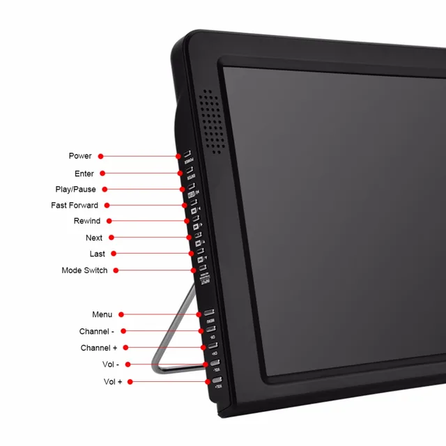 LEADSTAR Protable DVB TV Television Player 12.1 Inches Rechargeable Digital Color TFT-LED Screen HDMI Portable Television Player
