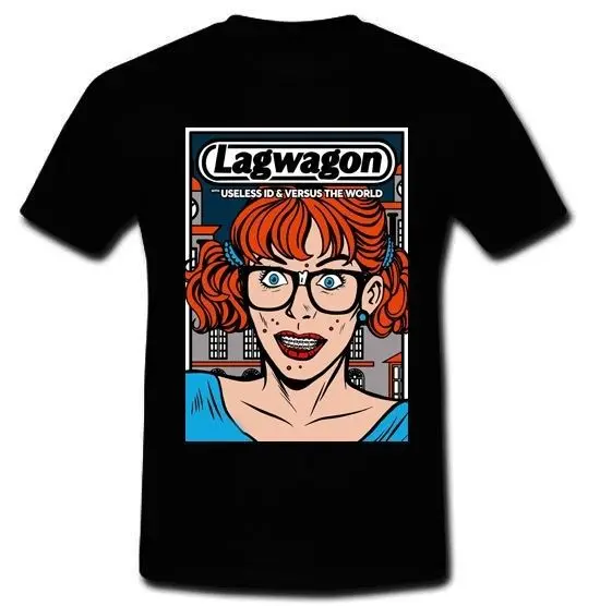2017 Мода Lagwagon Бесполезно Id & Versus Мир Панк Рок Группа футболка Tee Sml Xl 2Xl