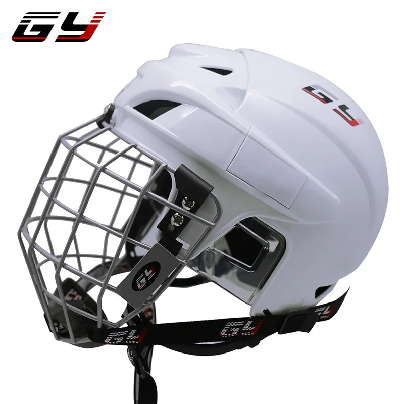 GY старшего хоккеиста шлем CE одобренный лицевой щит маска