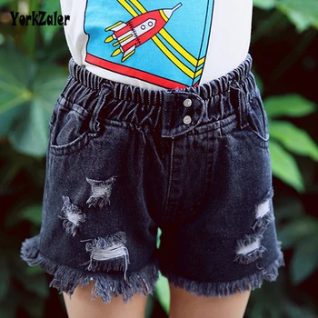 

Yorkzaler Children's Jeans Baby Girl Jeans Boys Blue Black Ripped Jeans For Girls Kids Toddler Pants Short Summer Denim Trousers