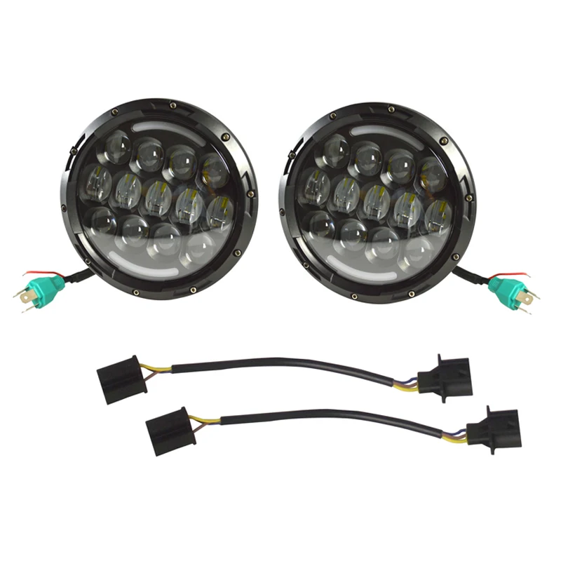 Пара J108 7 дюймов 78 Вт светодиодный проектор фары с DRL h4 h13 для Jeep 76 16 JK LJ CJ TJ
