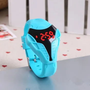 

Top Sale Modern Creative Design LED Silicon Strap Wrist Watch like snake Boy watch clock hour