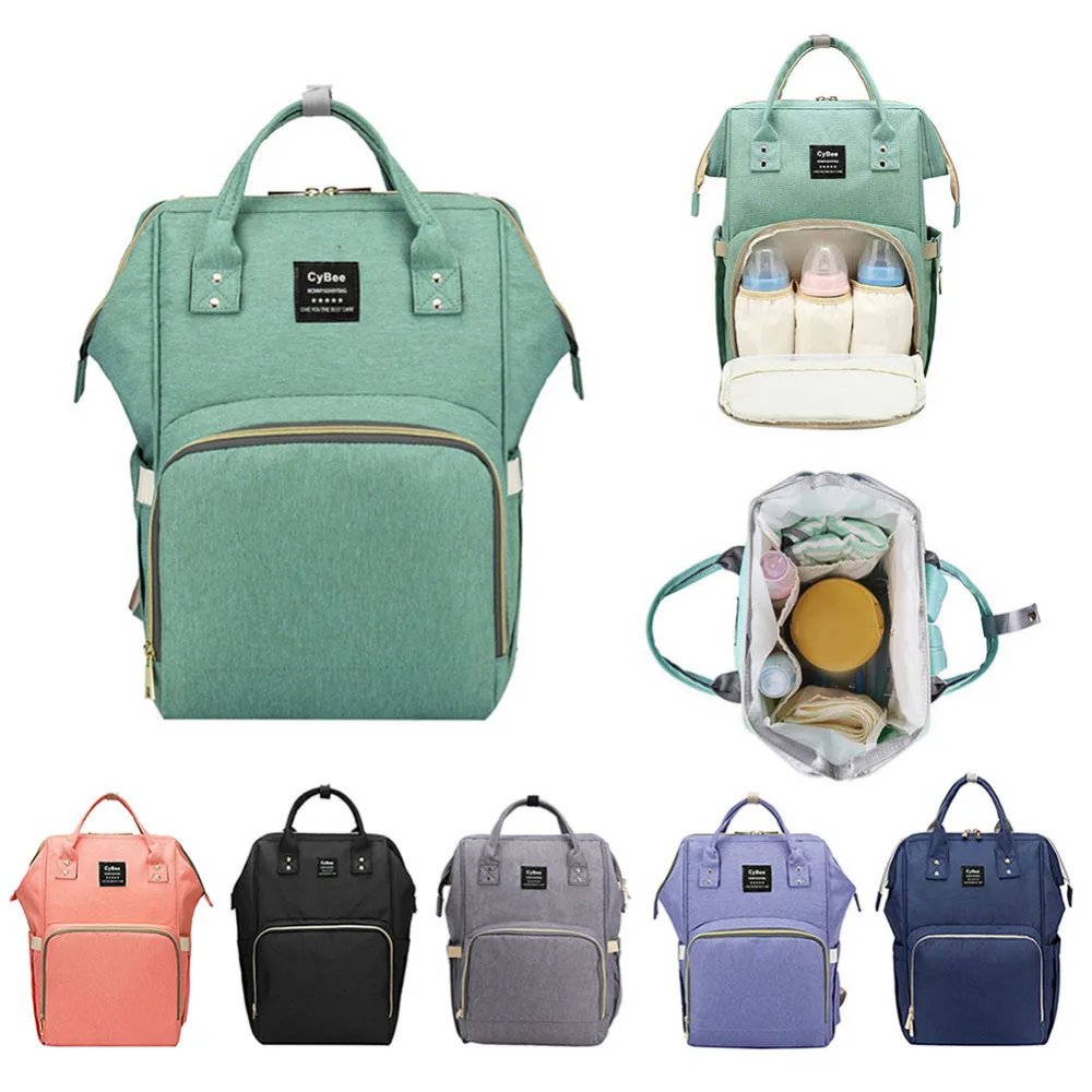 JiaYou Waterproof Multi-Function Mummy Fashion Diaper Bag Nappy Backpack Handbag Tote Bag 3#DarkBlue,14L