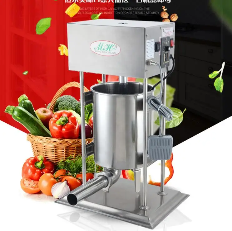 

18 25L automatic Sausage Meat Stuffer Stainless Steel Vertical Sausage Filling Machine electric 110v 220v Meat Sausage Stuffer