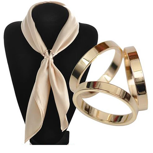 

Fashion Rose Trio Scarf Ring Silk Scarf Buckle Clip Slide Jewelry For Women Hijab Scarf Broches Mujer Femmes spille Corsage