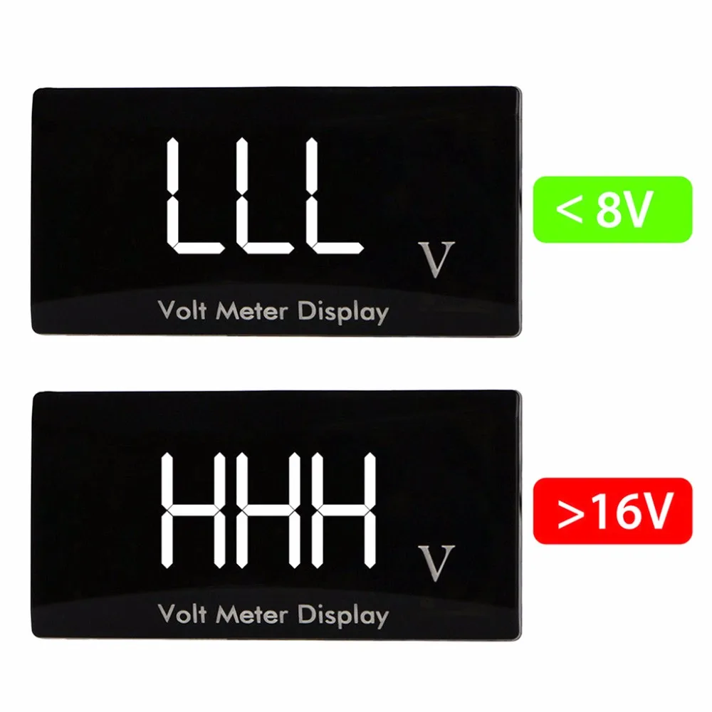 

2019 NEW 8-16V LED Display Digital Voltmeter Panel Voltage Meter Waterproof For Car Motor Tester Tools