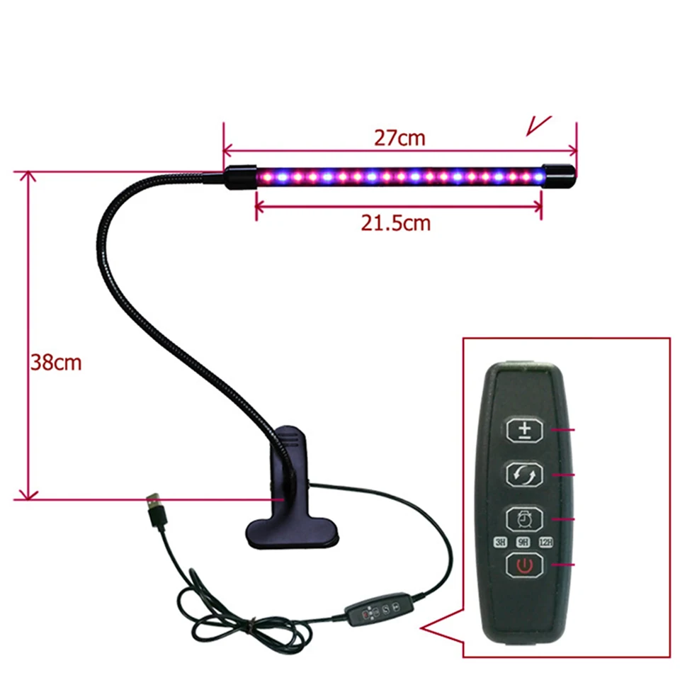 Светодио дный светодиодный светать полный спектр 360 гибкий держатель лампы клип для растений цветок Овощеводство Крытый Парниковых