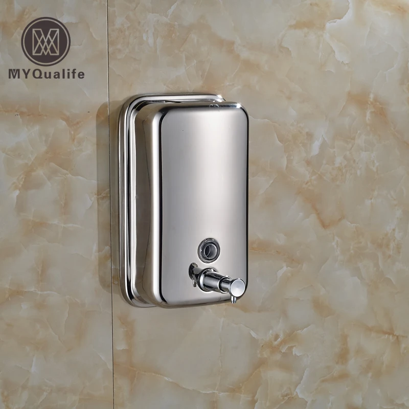 Wall Mount 500ml Stainless Steel Bathroom Shampoo Liquid Soap Dispenser Chrome Finish soap dispenser,wall mounted dispenser