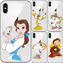 Чип красота и чудовище чехол для iPhone 11 11PRO MAX X 8 Plus 6 6S 5S SE XR XS MAX мягкий силиконовый защитный чехол для телефона