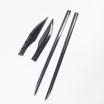 

For Toyota C-HR 2016 2017 2018 Outer Side Door Body Cover Molding Trim 4pcs Carbon Fiber Style Car Styling Accessories