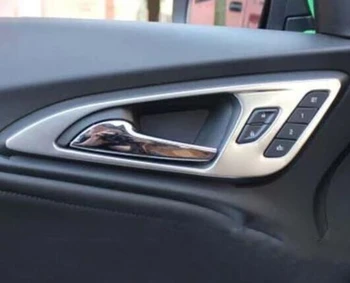 

For Chevrolet Malibu XL 2016 2017 Stainless steel Car inner door Bowl protector frame cover trim accessories Car styling 4pcs