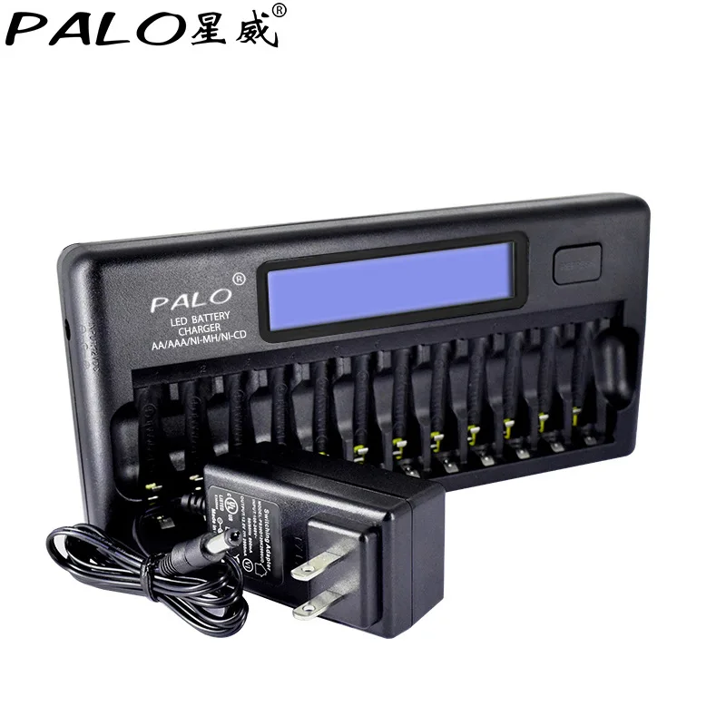 PALO NC32 12/16 Slot LCD Display Smart Battery Fast Charger Multiple Protection Smart KTV Microphone Battery Charger No Battery PALO NC32 12/16 Slot LCD Display Smart Battery Fast Charger Multiple Protection Smart KTV Microphone Battery Charger No Battery