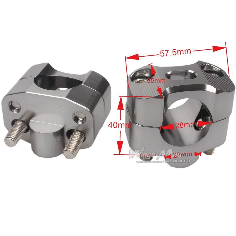 Motorcycle Bar Clamps Handlebar Bar Risers For 28MM 1 1/8 Fat Bar Pit