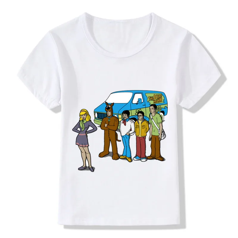 Забавная детская футболка Scooby Doo с героями мультфильмов забавная машинка