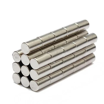 

50pcs Grade N52 Round Ni-Cu-Ni NdFeB Magnets Disc 6mmx10mm For Industry Tools