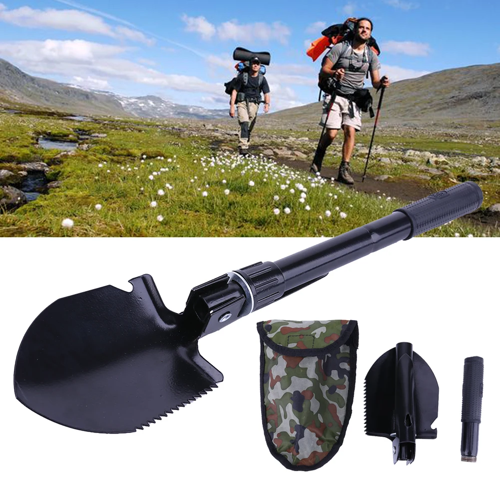 Buy 1pc 3in1 Folding Military Shovel Ultra lightweight Multifunctional Portable