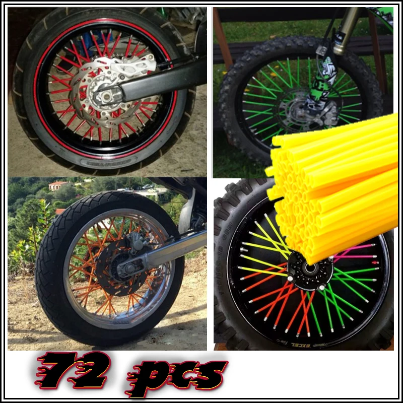 Motocross SPOKE SKINS Wheel RIM SPOKE SHROUDS COVERS for KAWASAKI CRF