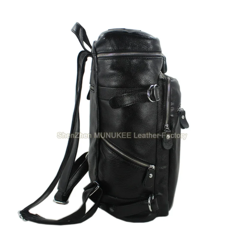 Модный мужской кожаный рюкзак коричневый рюкзак из натуральной кожи Мужская школьная сумка рюкзак для путешествий Черный