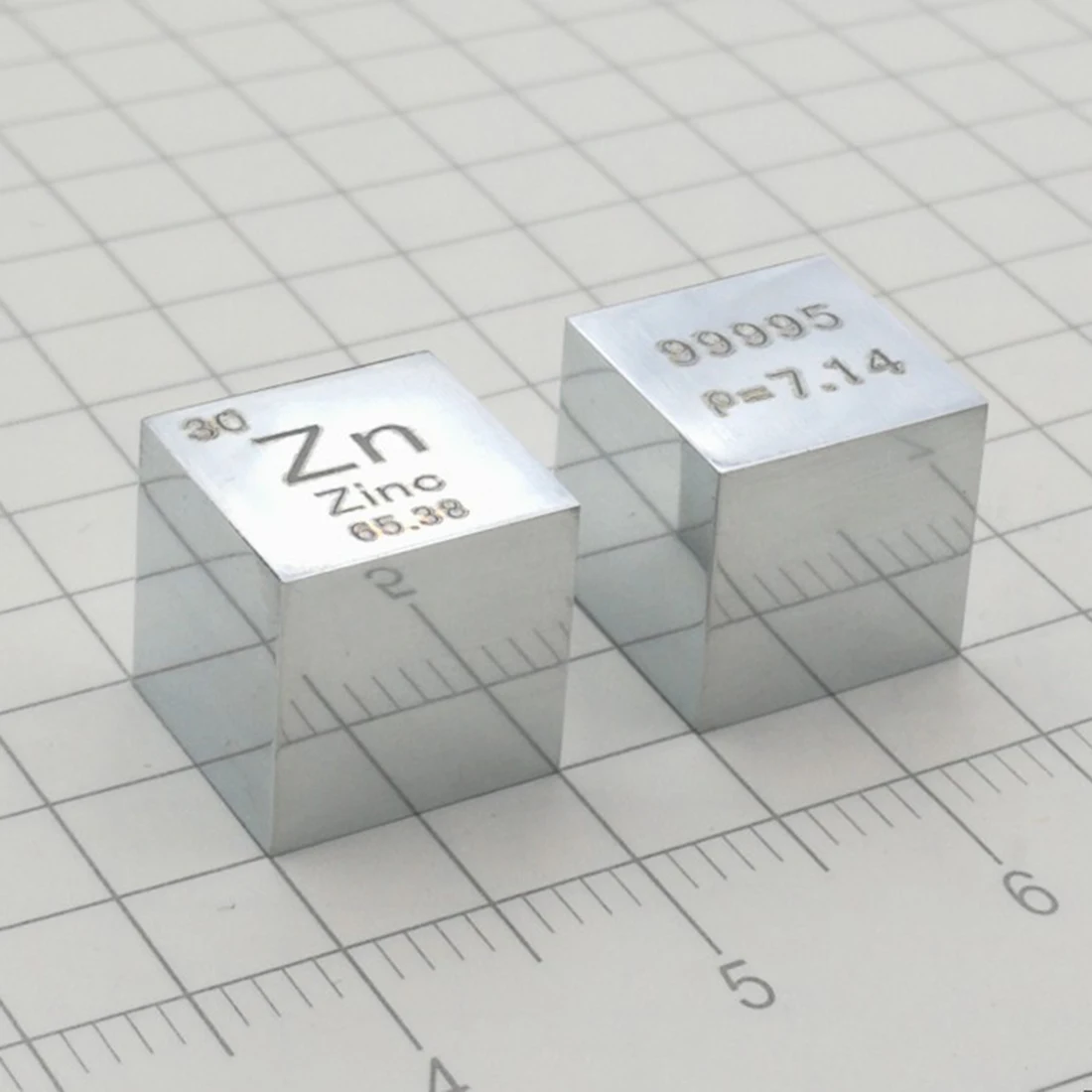 10X10X10 мм (Zn≥ 99.9%) Зеркальная полировка высокой чистоты Цинковый куб Периодическая