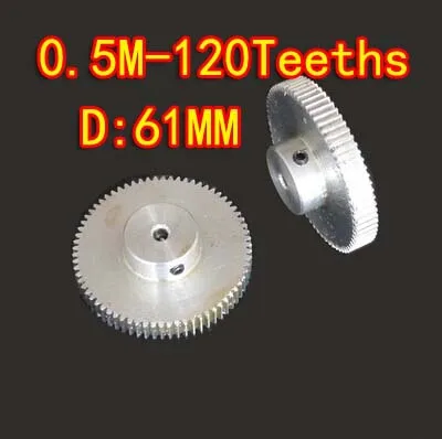 

0.5M-120Teeths aluminum alloy precision micro motor small modulus gear-Hole d:5mm