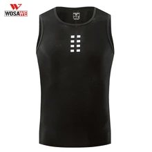WOSAWE безрукавки для мужчин сетка без рукавов высокая гибкость нижнее белье Мотоцикл Фитнес Велоспорт база Светоотражающие точки рубашки