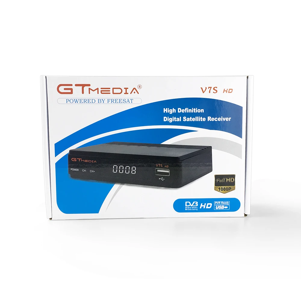 Gtmedia V7S DVB-S2 Спутниковый Ресивер FTA Full HD 1080P цифровой декодер поддержка newcamd bisskey с USB wifi+ 1 год 7 нажатий