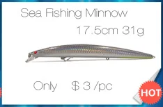 Artificial 3pcs 17.5cm 31.5g Lure 0-1M Wobbler Fish Japan Sea Water Trout Hard Plastic Minnow Fishing Bait Fly Carp Fishing Lure (3)