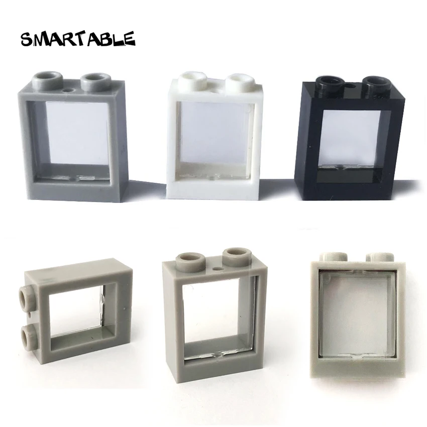 

Smartable Window Frame 1x2x2 With Glass Parts Building Blocks DIY Toys For Kids Compatible All Brands 60592+86209 City 20pcs/lot