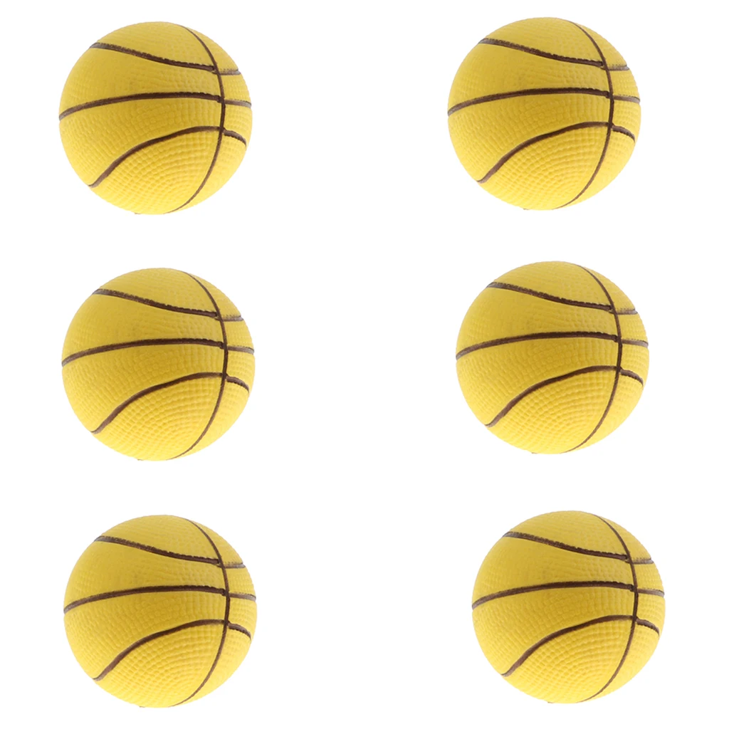 6pcs Mini Bouncing Jumping Ball Indoor Outdoor Kids Pretend Play Mini Basketball Ball Game Party Bag Fillers Kid Pet Toy Gifts