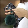 Luxury For Samsung S7Edge S20Plus Note10plus A71 A51 Phone Case Glitter Bling Diamond Gem Bracelet Chain Strap Fur Ball Cover ► Photo 2/6