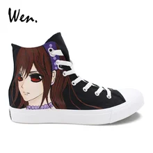 Вэнь Дизайн обувь для скейтбординга ручная роспись вампир кроссовки Knight для мужчин и женщин высокие веревочные Эспадрильи на плоской подошве