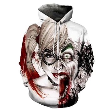 

New Fashion hoodies men women 3D print Harley Quinn Joker sweatshirts enchantress pullover hoodie hip hop streetwear unisex tops