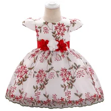 Новинка; летнее платье с вышивкой для малышей; платье для крещения для малышей 1 года; милое платье принцессы; новое платье для новорожденных