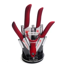 XYJ Marke Keramikmesser + Peeler + Messerständer Küchenmesser 6-teilige Set Weihnachten Serie Keramik Küchenmesser Küchenutensilien