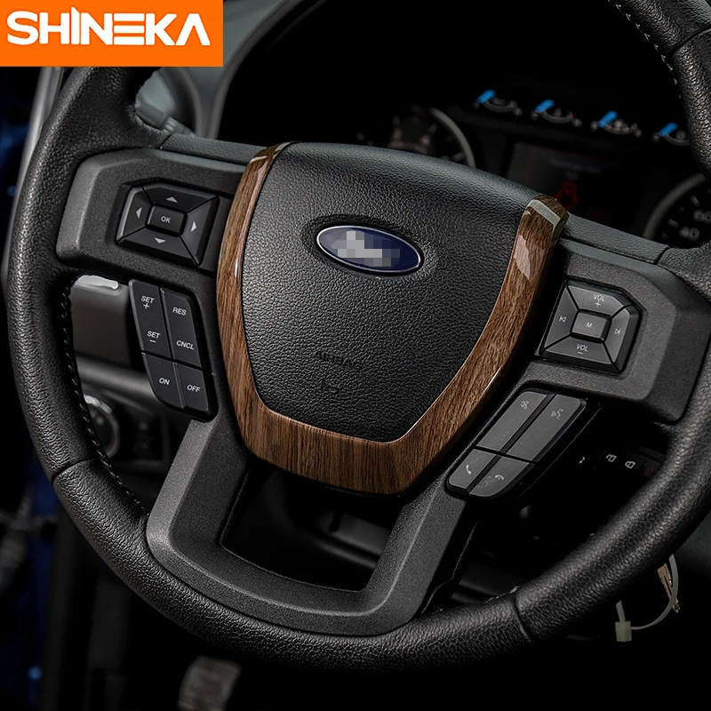 SHINEKA ABS чехлы на руль декоративная отделка наклейка для Ford F150 2015 2016 аксессуары