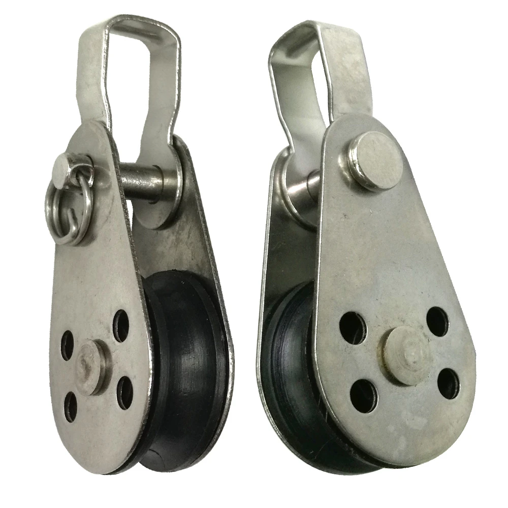316 Stainless Steel Pulley Block for Sailboat Kayak Anchor Trolley