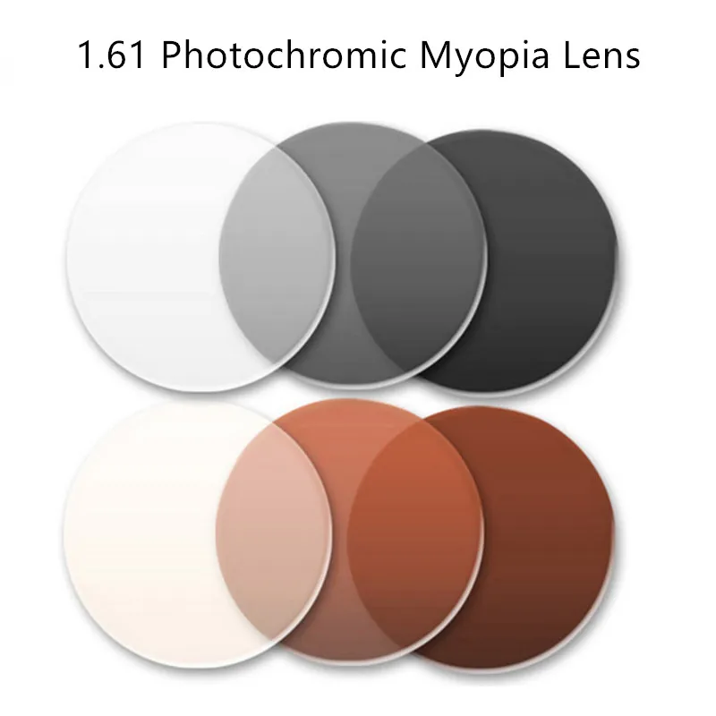

ZHS 1.61 Index Single Vision Aspheric Photochromic Prescription CR-39 Eye Glasses Lens Myopia Presbyopia Lens Anti-Radiation