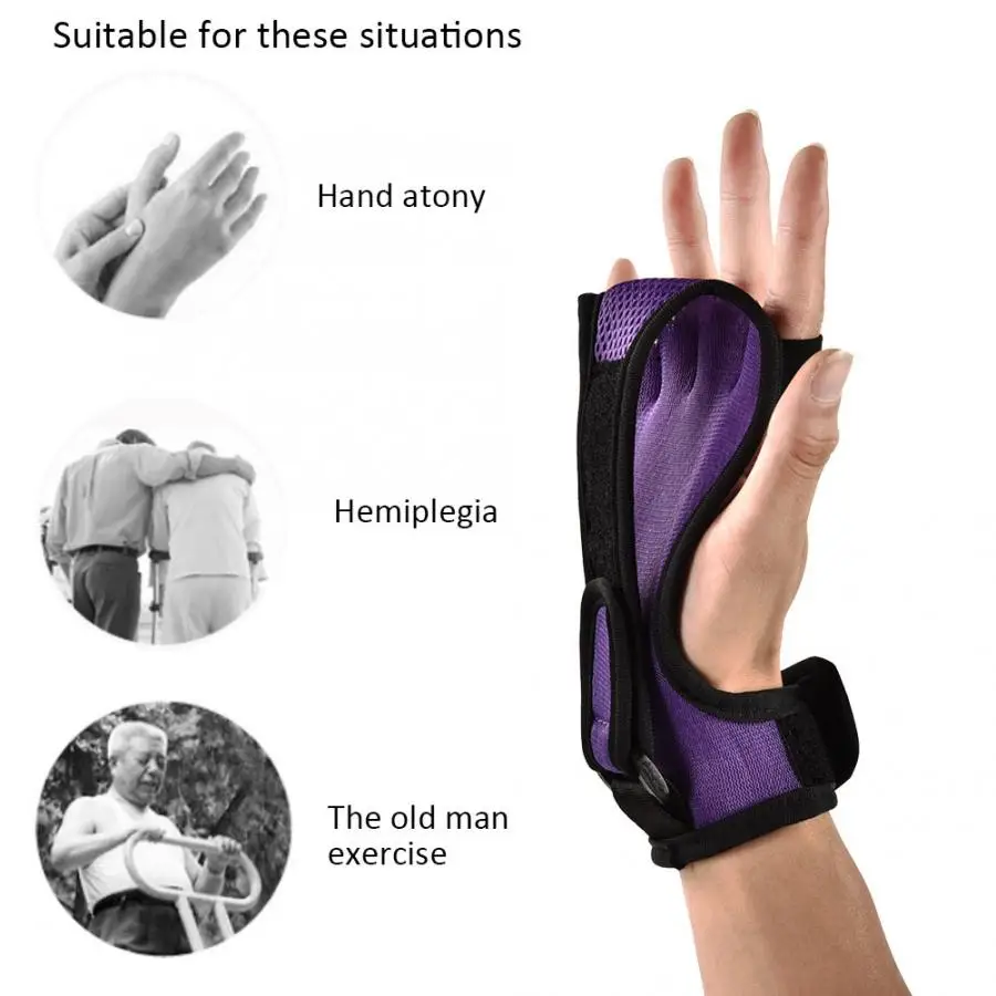 Реабилитация перчатки для пальцев Brace дышащий Противоскользящий вспомогательный фиксированный ручной кулак инсульт Hemiplegia оборудование для обучения пациента