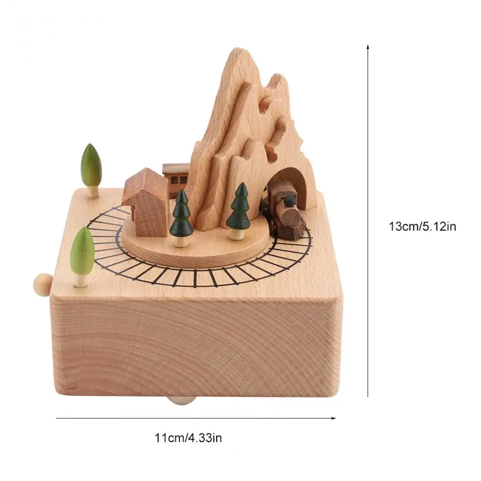 Деревянная музыкальная шкатулка красивые деревянные музыкальные поделки на день рождения Рождественские подарки украшение дома музыкальные шкатулки украшения