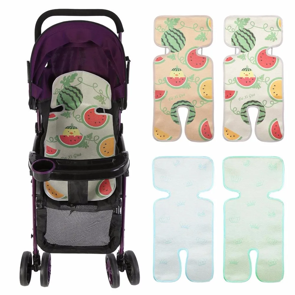

Baby Stroller Mat Summer Breathable Baby Infant Stroller Seat Cushion Summer Cool Ice Silk Fiber Prams Mat Stroller Accessories