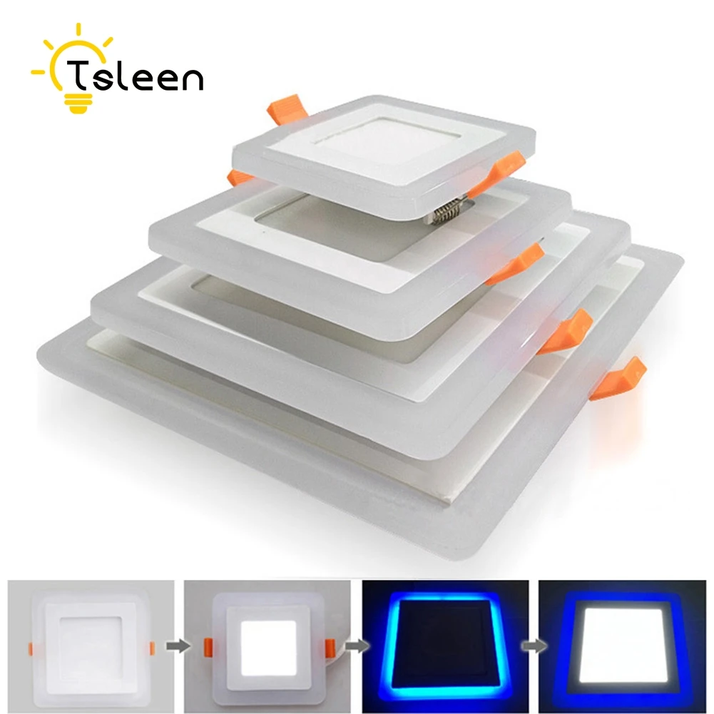 TSLEEN SMD 2835 двойной цветной светодиодный светильник 3 Вт 6 12 AC 85 265 в 220 В 110 230