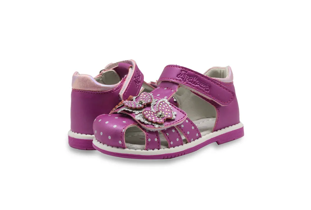 Apakowa/летние сандалии для девочек ортопедическая обувь для малышей обувь из искусственной кожи на плоской подошве для маленьких девочек с супинатором, европейские размеры 20-25, Новинка