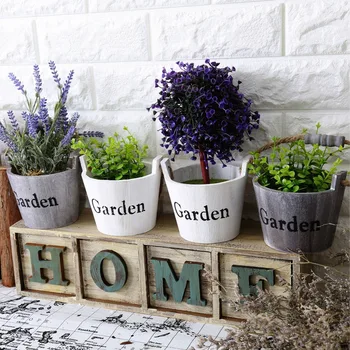 

Free Shipping! Vintage Round Wooden Garden Flower Pot Succulents Plant & Flowers Vase Hangable Wooden Pot Home & Garden Deco