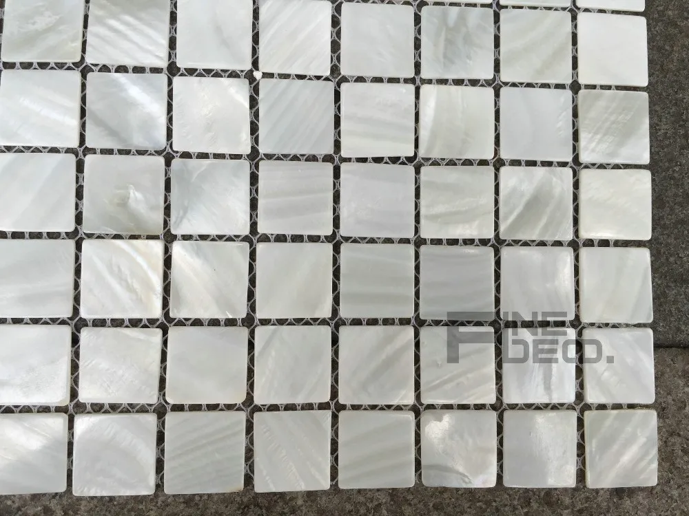 FD1113 pure white shell mosaic 20x20mm 3
