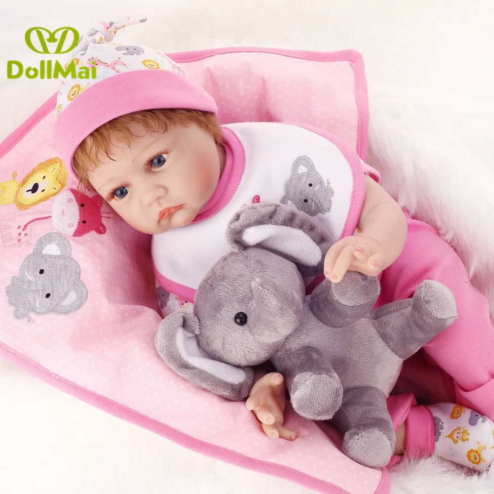

Dolls reborn 22" 55cm silicone reborn baby dolls real cute child girls real baby doll gift oyuncak bebek bebe boneca reborn